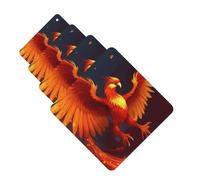 Orange Red Phoenix Car Air Freshener Cards for Women Men 4 Pack Cute Car Accessories Long Lasting Scent Car Diffuser Hanging Auto Aromatherapy Tablets Car Fresheners Gifts
