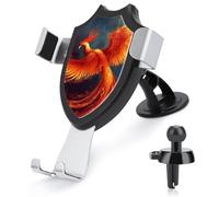 Orange Red Phoenix Car Phone Holder Mount Triangle Clip Base Air Vent Cell Phone Car Mount Automotive Accessories for 4-6 Inches Cell Smartphones
