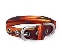 Orange Red Phoenix Dog Collar Classic Adjustable Pet Collar Soft and Fancy,Dog Collars Easy Clean and Comfortable for Small Medium Dogs Pet Supplies Accessories