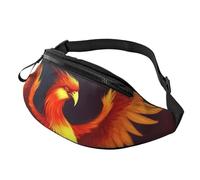 Orange Red Phoenix Fanny Pack for Men Women, Waterproof Sports Waist Bag Fashion Belt Bag Crossbody Bags Hip Bum Bag with Adjustable Strap Large Sling Bag Purse for Travel Hiking