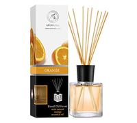 Orange Reed Diffuser Natural Essential Orange Oil 200ml - Fresh & Long Lasting Home Fragrance - Gift Set with Bamboo Sticks - Best for Aromatherapy - Spa - Home - Kitchen - Bath - Office
