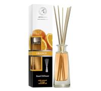 Orange Reed Diffuser w/Natural Essential Orange Oil 100ml - Fresh & Long Lasting Fragrance - Gift Set w/ 10 Bamboo Sticks - Best for Aromatherapy - Spa - Home - Kitchen - Bath - Office