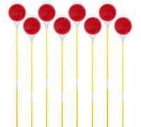 Orange Reflective Driveway Markers,Snow Plow Markers,Plow Markers,51 Inch Yellow Fiberglass Pole Double Sided Reflector for Driveway (8-Pack)