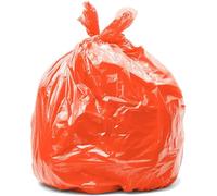 Orange Refuse Sacks Waste Bags 90L capacity, Heavy Duty, 200 bags (4x50)