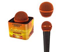 Orange Replacement Steel Mesh Grille Heads For Shure SM58, BETA 58, Dynamic Microphones - Includes Protective Storage Tin C