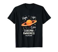 Orange Ribbon Planet Hope Fight Cure Leukemia Awareness T-Shirt