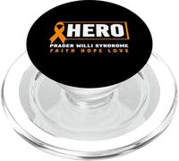 Orange Ribbon Shirt - Hero Prader Willi Syndrome Awareness PopSockets PopGrip for MagSafe
