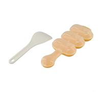 Orange Rice Ball Maker with Mini Rice Paddle - 3 Round Ball Sushi Shaker for DIY Onigiri, Perfect for Lunch Boxes, Picnics and FA