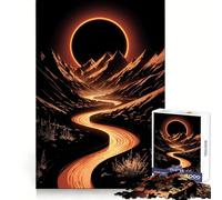 Orange River Through Mountains with Eclipse 1000 Piece Jigsaw Puzzles for Teenagers Jigsaw Boost Recall Soothing Play Tight Edge Premium Gift (38x52cm)