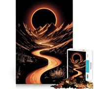 Orange River Through Mountains with Eclipse 1000 Piece Jigsaws for Teenagers Puzzle Recall Boost Stress Free Smooth Cut Artistic Gift (50x75cm)