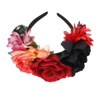 Orange Rose Flower Headband for Halloween Party Polyester Headdress