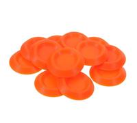 Orange round Roach Feeder Dish 12pcs for Terrarium Insect Feeding | Plastic 1.34 Inch Design, Keeps Insects, Simple Food Replacement, for Crickets and Roaches