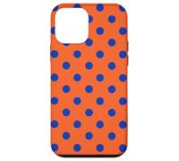 Orange Royal Blue Big Polka Dot Boho Vintage Aesthetic Girly Case for iPhone 12 mini