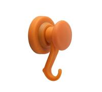 Orange Rubber Coated Neodymium Magnet with Swivel Hook for Holding Rope, Wires and Clothing - 43mm dia