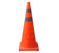 Orange Safety Cone - Foldable Stable Gadget, Caution Barrier for Construction, Industrial Playground Sports Training, Parking Soccer Practice School Kids, Driveway Road Safety