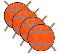 Orange Safety Panel, High Visibility Mesh Cover, Reflective Strip Warning Shield, Lightweight Outdoor Safety Fabric System, Portable Camping Travel Signal Gear, Hiking Biking Tent, 16.14 x 9.84 Inches