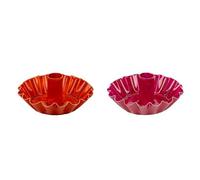 Orange Scalloped Metal Holder & Pink Scalloped Metal Holder Bundle