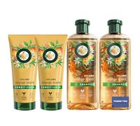 Orange Scent Volume Boost Shampoo 350ml x2 & Conditioner 250ml x2 - Lightweight Hair Care Set for Fuller, Shinier Hair (Orange)