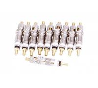 Orange Seal Valve Cores 10 Pieces Silver