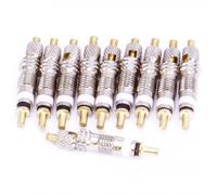 Orange Seal Valve Cores - Pack Of 10 - Silver