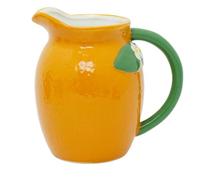 Orange Shaped Ceramic Jug, 17cm Drinks Pitcher Water Serving Jug 1.2L