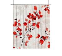Orange Shower Curtains 180x200 cm, Shower Curtain Rattan Pattern with 12 Metal Curtain Hooks, Bathroom Curtains Waterproof, Weighted Hem Quick Dry Washable for Wet Room Decor, Gifts for Women R-92