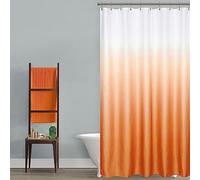 Orange Shower Curtains for Bathroom Set Fall Thanksgiving Waterproof Fabric Boho Decoration Ombre White and Burnt Orange Shower Curtain for Bohemian Theme Vintage Bath Decor 70 x 72 inch Long