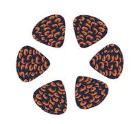 Orange Shrimp Print 12 Pack Guitar Picks Plectrums with Organizer Storage Box, Guitar Picks for Bass Electric Acoustic Guitars Ukulele