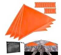 Orange Signal Panel, Waterproof Orange Backpack Cover, Magnetic Security Patches High Visibility with Drawstring Bag for Hiking Activities Night Riding Mountain Climbing