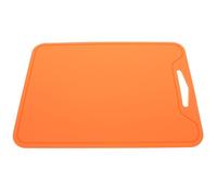 Orange Silicone Foldable Cutting Board with Non Skid Hanging Design | Food Grade Surface, Smooth Edges and Polished Finish, Portable Prep Mat for Vegetables and Countertops
