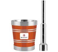 Orange Silver Finish for Grinding Spices, Masalas & Ayurvedic Herbs - Must-Have Kitchen Tool - 380gm