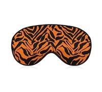 Orange Skin Tiger Animal Eye Mask for Sleeping Blackout Night Blindfold with Adjustable Strap for Men Women Travel Yoga Nap