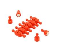 Orange Skittle Magnet for Fridge, Office, Whiteboard, Noticeboard, Filing Cabinet - 12mm dia x 21mm tall - Pack of 12