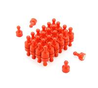 Orange Skittle Magnet for Fridge, Office, Whiteboard, Noticeboard, Filing Cabinet - 12mm dia x 21mm tall - Pack of 48