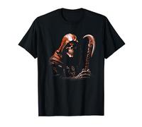 Orange Skull Grim Reaper T-Shirt