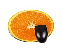 Orange Slice 8" Round Mouse-Pad/Mouse-Mat by Rosie Parker Inc.