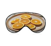 Orange Slices Eye Mask Sleep Mask for Side Sleeper Women Men Pressure-Free & Light Block-Out Blindfold Soft Comfortable Eye Covers Breathable Blindfold Adjustable