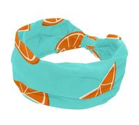 Orange Slices Pattern Women’s Headbands, Elastic Wide Headband, Non-Slip Hairband, Moisture-Wicking Workout Head Band for Yoga, Sport, Gym, Running, Fitness