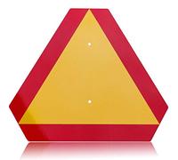 Orange Slow Moving Vehicle Sign,Triangle Sign,SMV sign 14"x16"Aluminum Diamond Grade Reflective,Up to 7 Years of Outdoor use for Golf Cart
