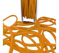 Orange Spaghetti Strap Satin Cord Tubular Satin Strap Flat Trim String Non Stretch Strapping Dresses Swimwear Bikini Lingerie Corset Ties Dresses Top Dressmaking (5mm - Orange - 10 Meters)