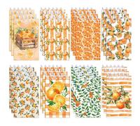 Orange Spiral Notebooks 24 Pcs, 2.36 x 3.94 Inch Cute Small Notebooks 16 Sheets 32 Pages, Citrus Coil Memo Pads Bulk for Daily Planning, Shopping Lists, Office School Supplies, Sweet Party Favors