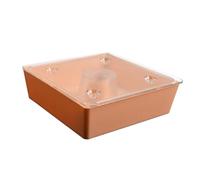 Orange Square Plastic Bee Hive Feeder Practical Beekeeping Tool