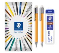 (Orange) Staedtler 2x Graphite 777 Mechanical Pencils & 0.5mm HB leads