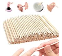 Orange Sticks for Nails, Orange Wood Sticks for Nails 500Pcs 4.5 Inch Double-Sided Wood Nail Replacement Disposable Cuticle Pusher for Technician, Salon