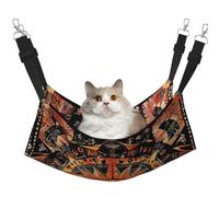 Orange Sun And Moon Mandala Printed Pet Hammock - Sleeping Hammock For Cats, Rabbits, Ferrets, Puppies, Small Animals