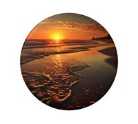 Orange Sunrise Beach Custom Pins 5 PCS, Personalized Photo Buttons, Metal Pinback Button Badges for Backpacks, Hats, Funny Backpack Pins Aesthetic Lapel Badge Pins Gifts for Men Women, One Size, Metal
