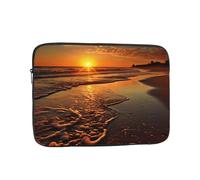 Orange Sunrise Beach Laptop Case 15 inch, TSA Laptop Sleeve Shockproof Protective Notebook Case Water Resistant Computer Carrying Cover Briefcase Handbags Men Women Computer Bag