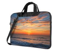 Orange Sunset Pattern Laptop Bag 13-15.6Inch, 360° Protective Laptop Sleeve Case Shockproof Messenger Shoulder Bag Waterproof Computer Case Carrying Cover Briefcases for Men Women