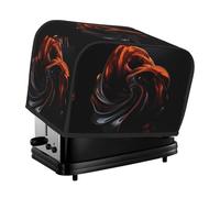 Orange Swirl Shaped Ornament Toaster Cover 2 Slice, Waterproof Bread Machine Covers with Pockets Universal Size Kitchen Small Appliance Cover with Handle, Dust and Fingerprint Protection
