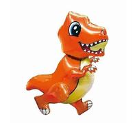 Orange T-Rex 3D Dinosaur Foil Balloon, 80cm (2 pack)